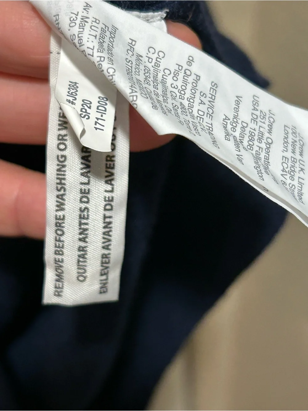 J.Crew 100% Cashmere Crewneck Sweater in Navy , Large